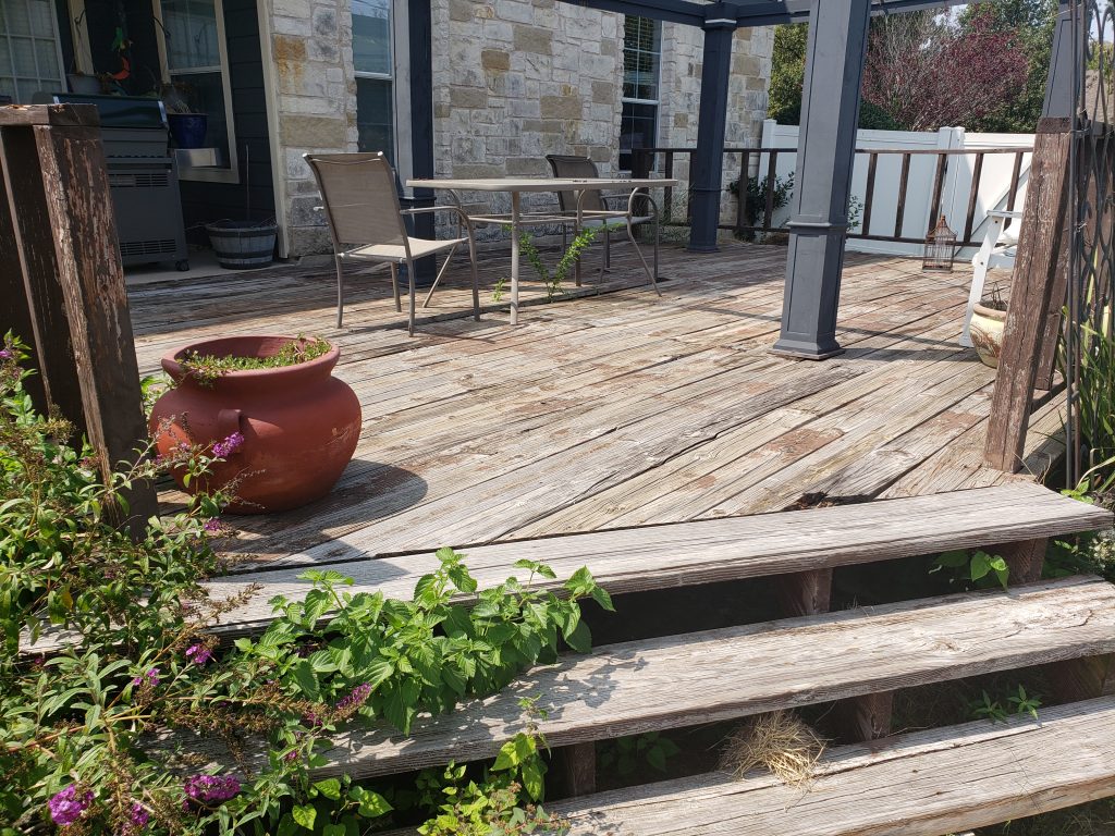 rotten wooden deck in cedar park