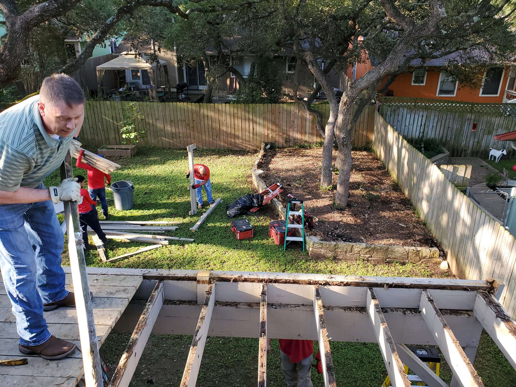 removing boards from top deck